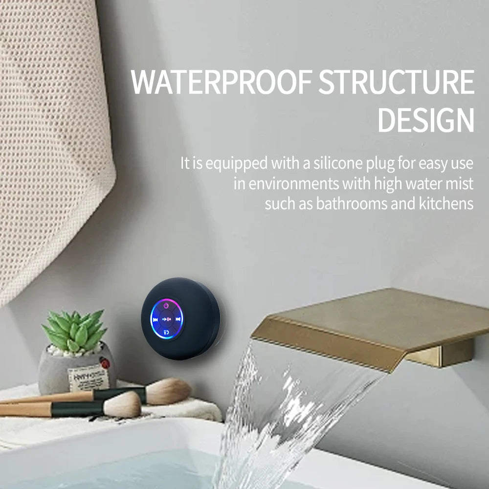 Gadgit Co™ Mini Bluetooth Shower Speaker | IPX4, Suction Mount