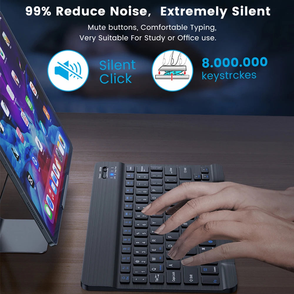 Bluetooth Wireless Keyboard Mouse For IOS Android Windows Tablet For iPad Air Mini Pro