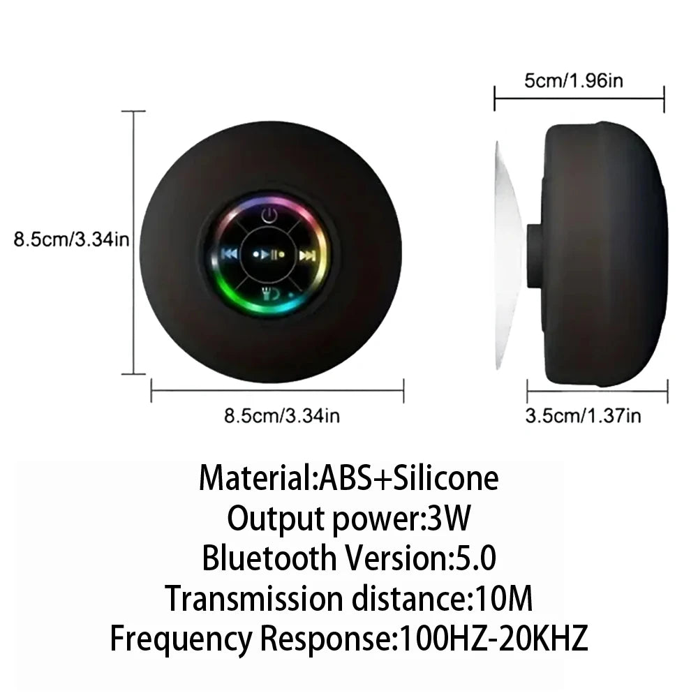 Gadgit Co™ Mini Bluetooth Shower Speaker | IPX4, Suction Mount