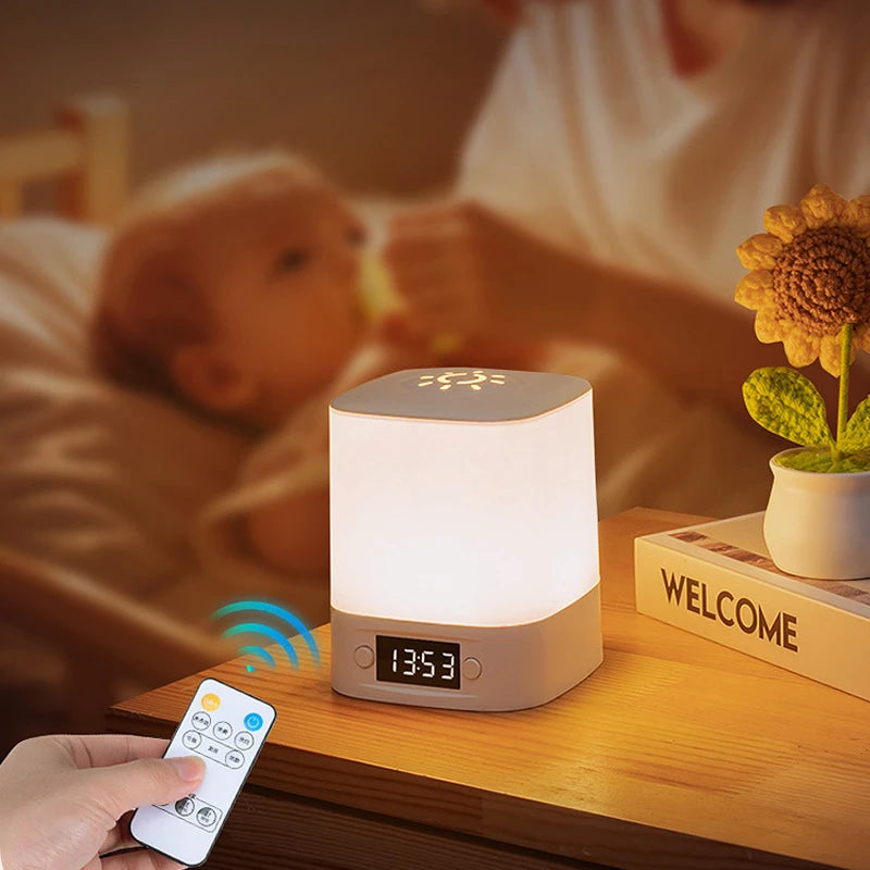 Gadgit Co ™ LED Night Light with Clock | Rechargeable, Dimmable, Remote