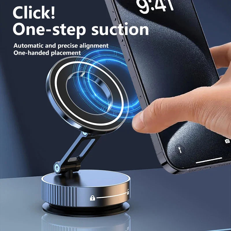 Gadgit Co™ – 360° Magnetic Foldable Phone Holder (Vacuum Suction Mount)