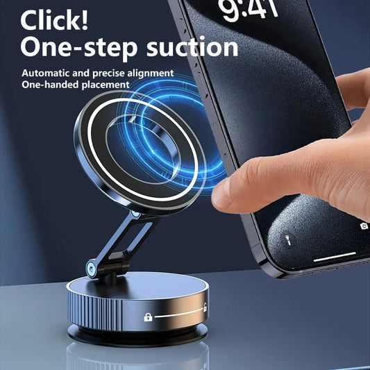 Gadgit Co™ – 360° Magnetic Foldable Phone Holder (Vacuum Suction Mount)
