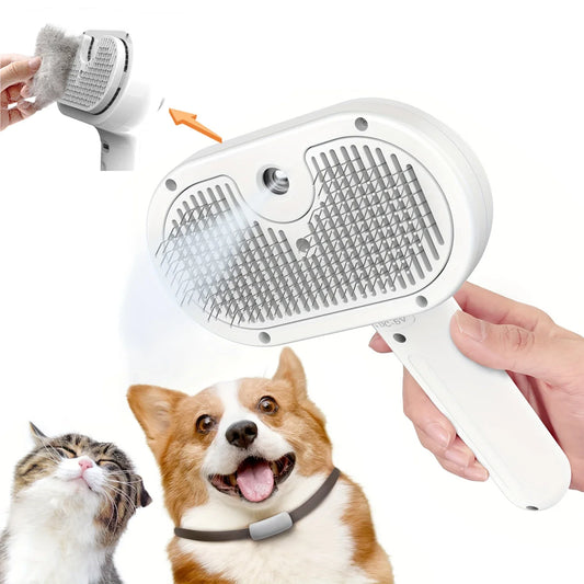 SteamGroom Pro™ – 2-in-1 Pet Steam Brush