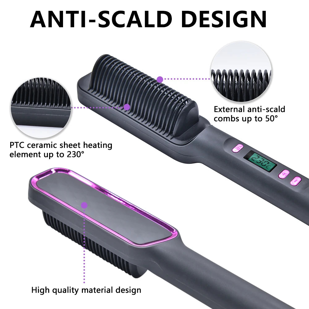 SleekComb Pro™ – Anti-Scald Ionic Straightener