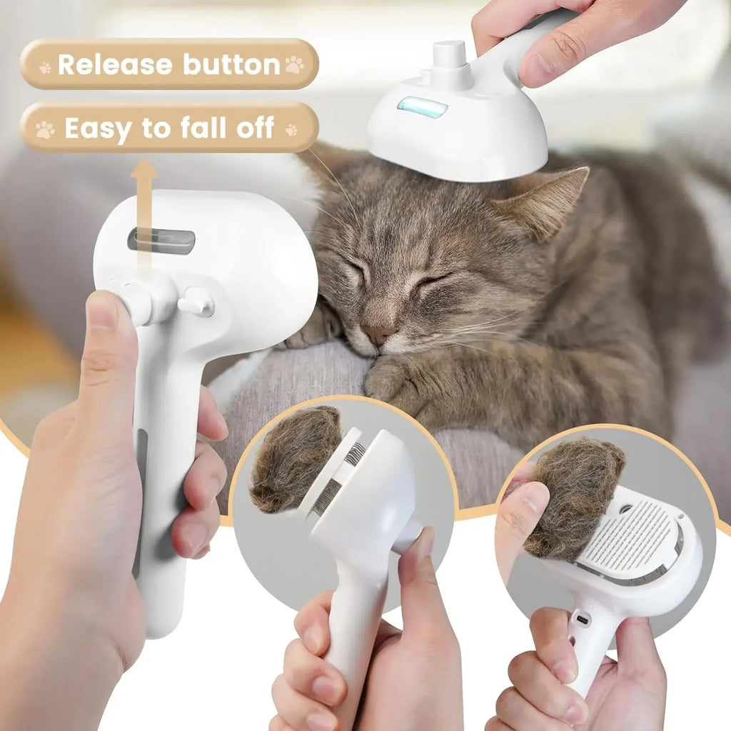 SteamGroom Pro™ – 2-in-1 Pet Steam Brush