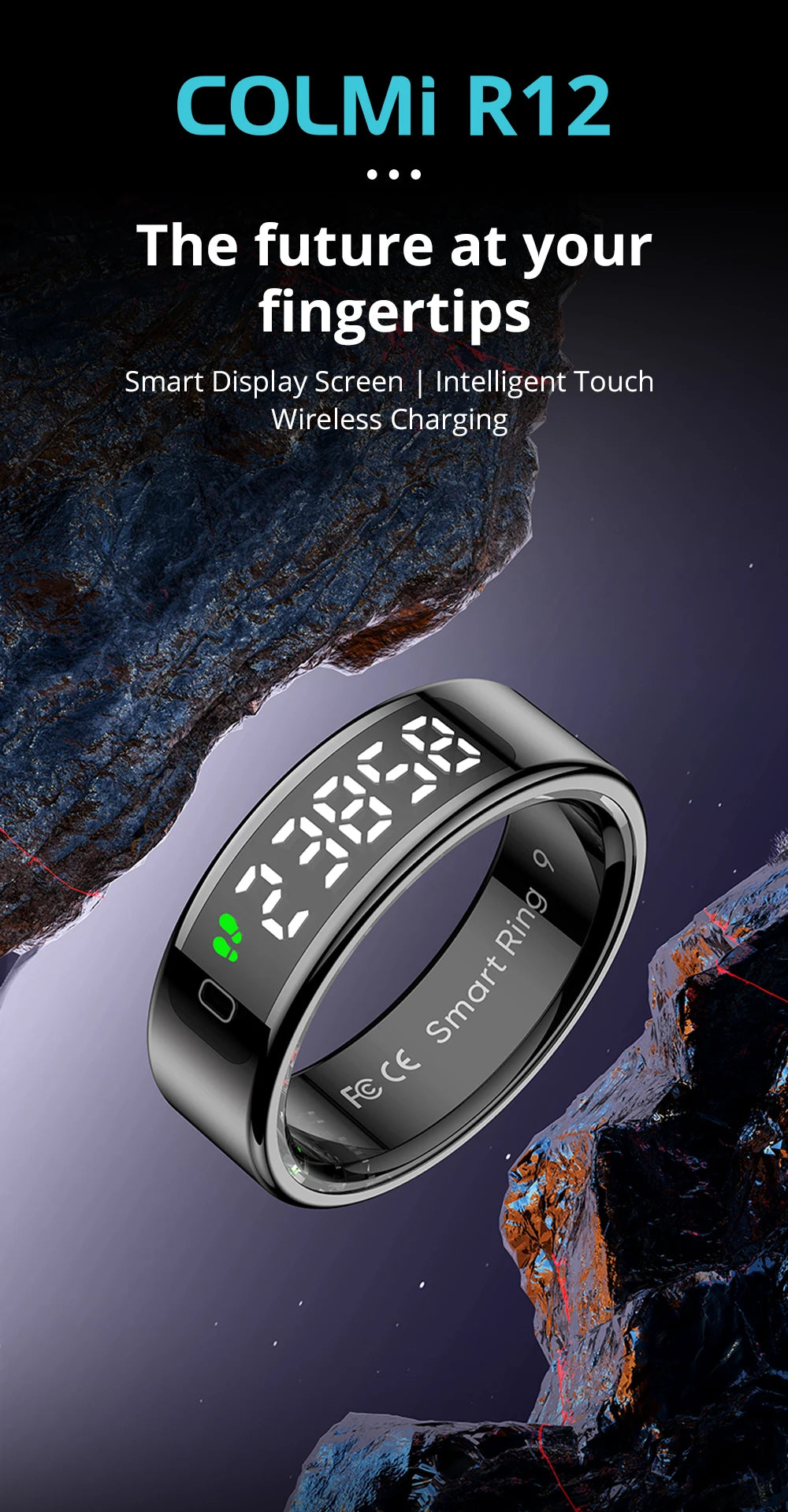 COLMI R12 – Smart Health Ring with Display