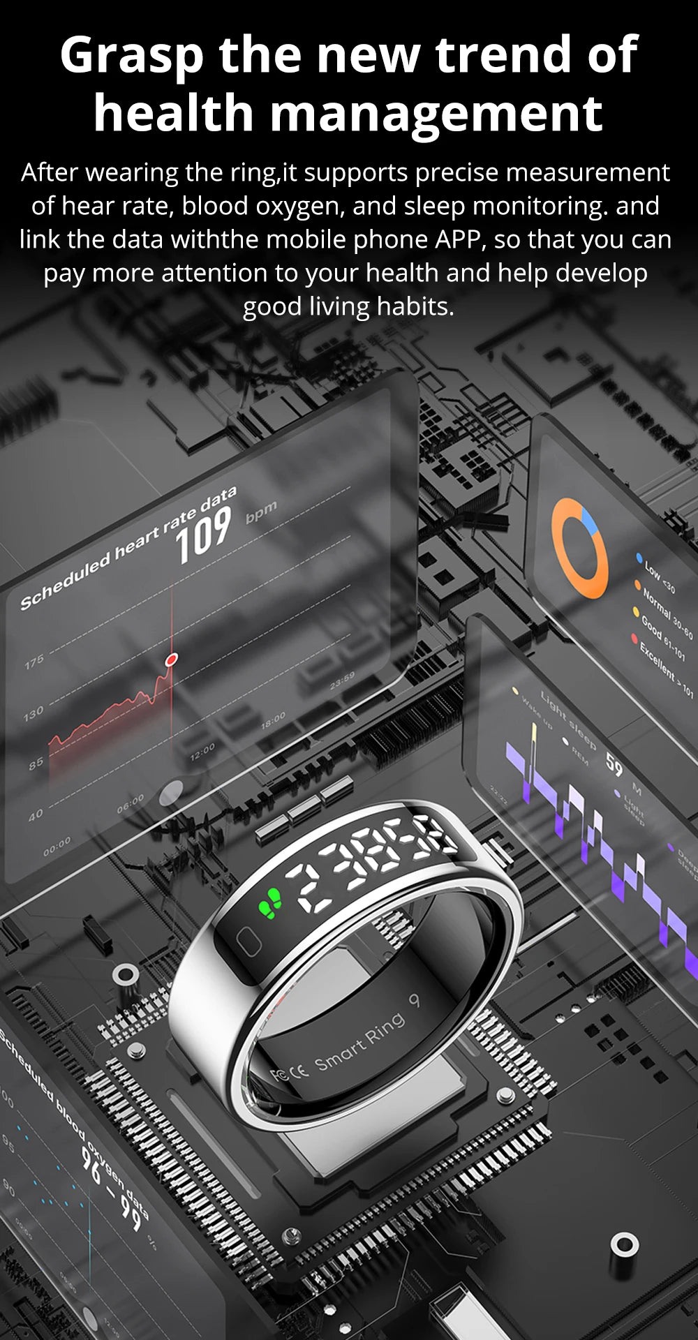 COLMI R12 – Smart Health Ring with Display