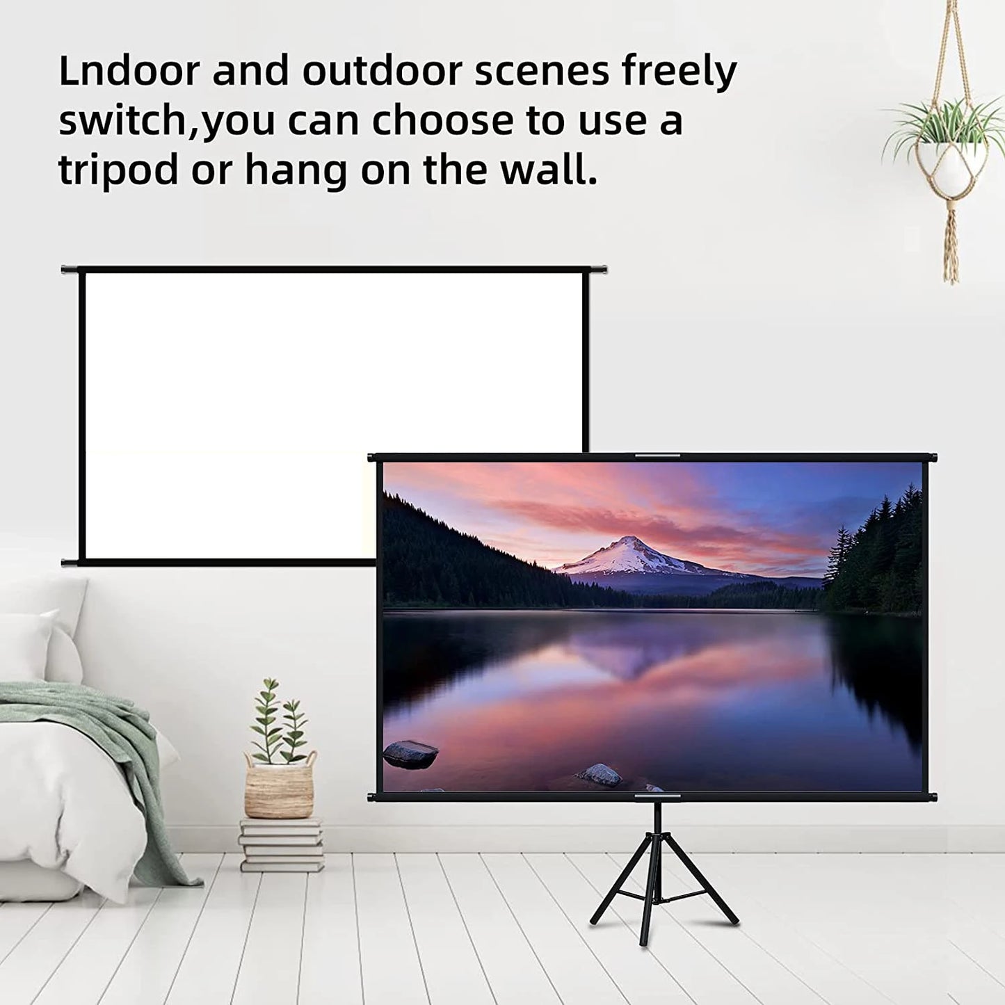 Gadgit Co™ – Foldable 16:9 Projector Screen with Stand & Carry Bag