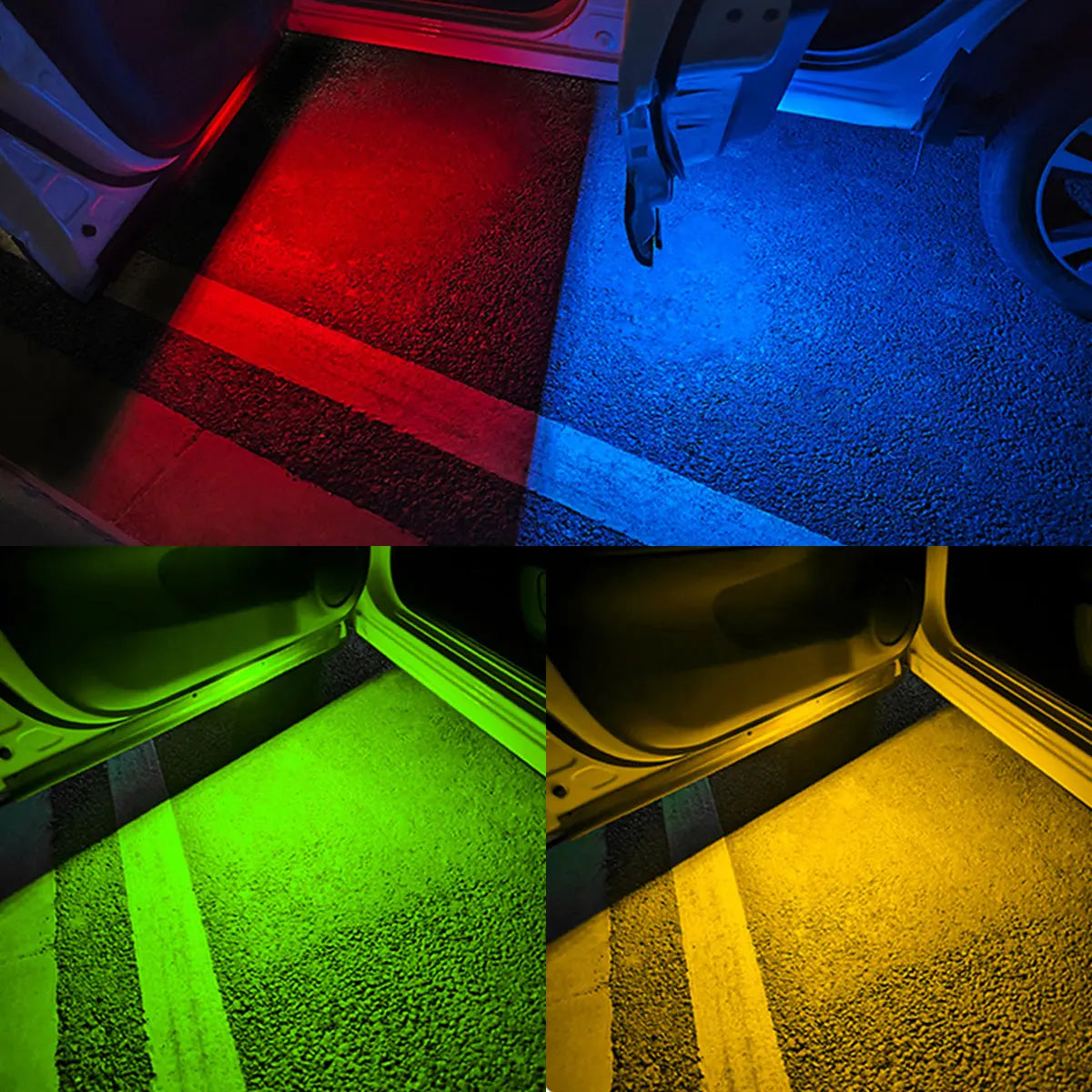 Gadgit Co RGB Car Door Warning Lights | Wireless, Auto Sensor, 2pcs