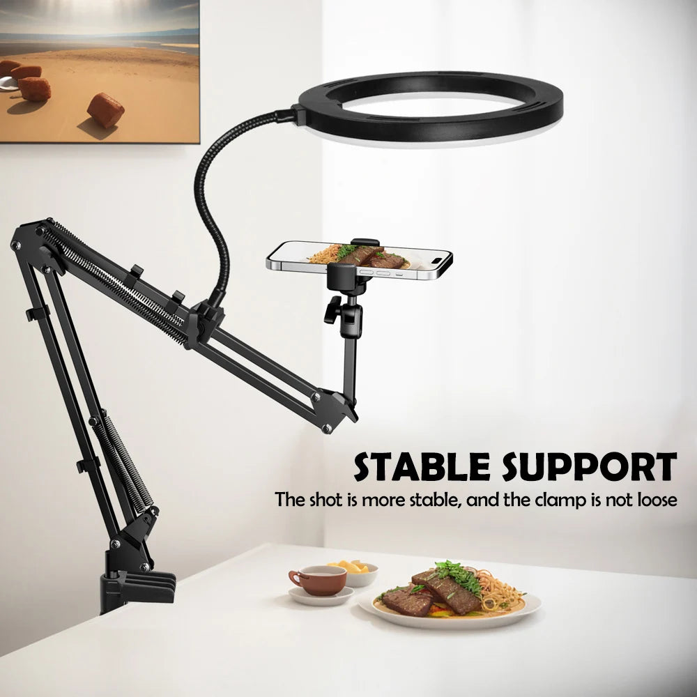 FlexGlow™ – LED Fill Light with Adjustable Arm Phone Holder