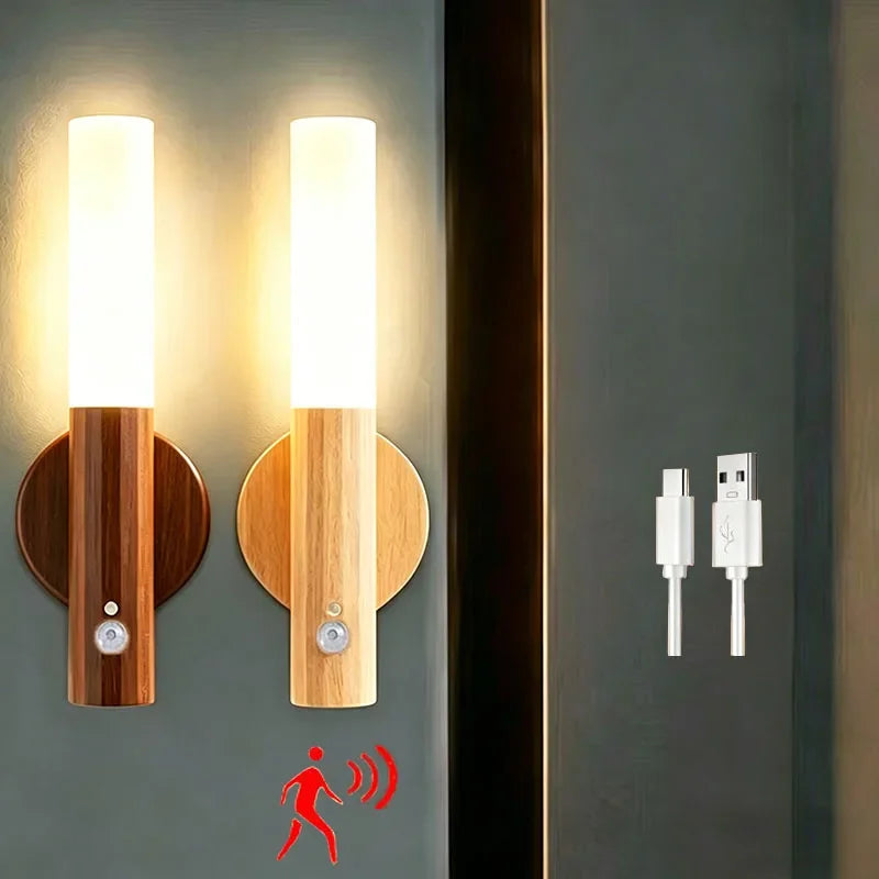 Gadgit Co ™ Magnetic Sensor LED Wall Night Light | Rechargeable, 3 Colours