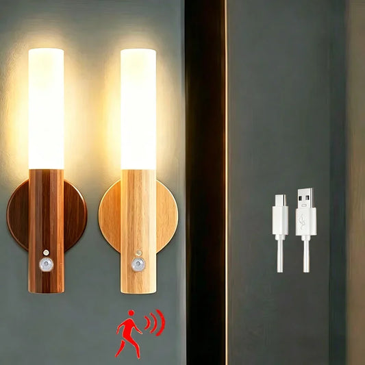 Gadgit Co ™ Magnetic Sensor LED Wall Night Light | Rechargeable, 3 Colours