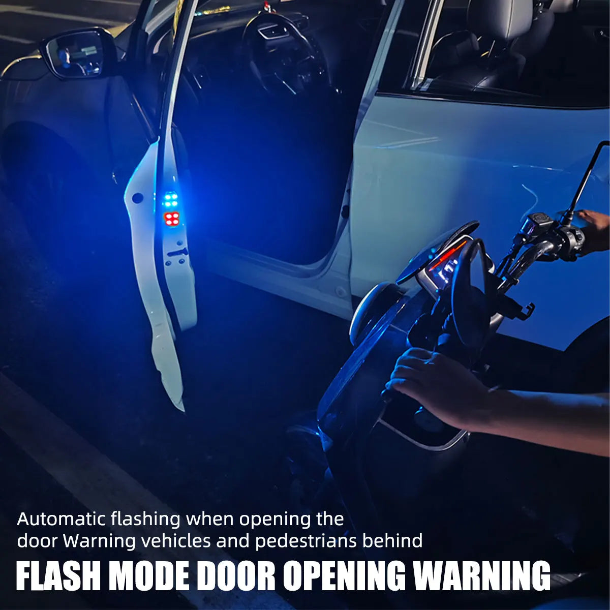 Gadgit Co RGB Car Door Warning Lights | Wireless, Auto Sensor, 2pcs