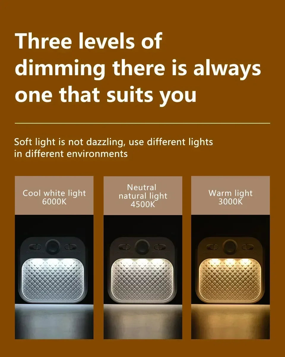 4 Pack Motion Sensor LED Night Light Rechargeable Cabinet Light For Bedroom Stairs Hallway Kitchen Closet Lights Wardrobe Lamp