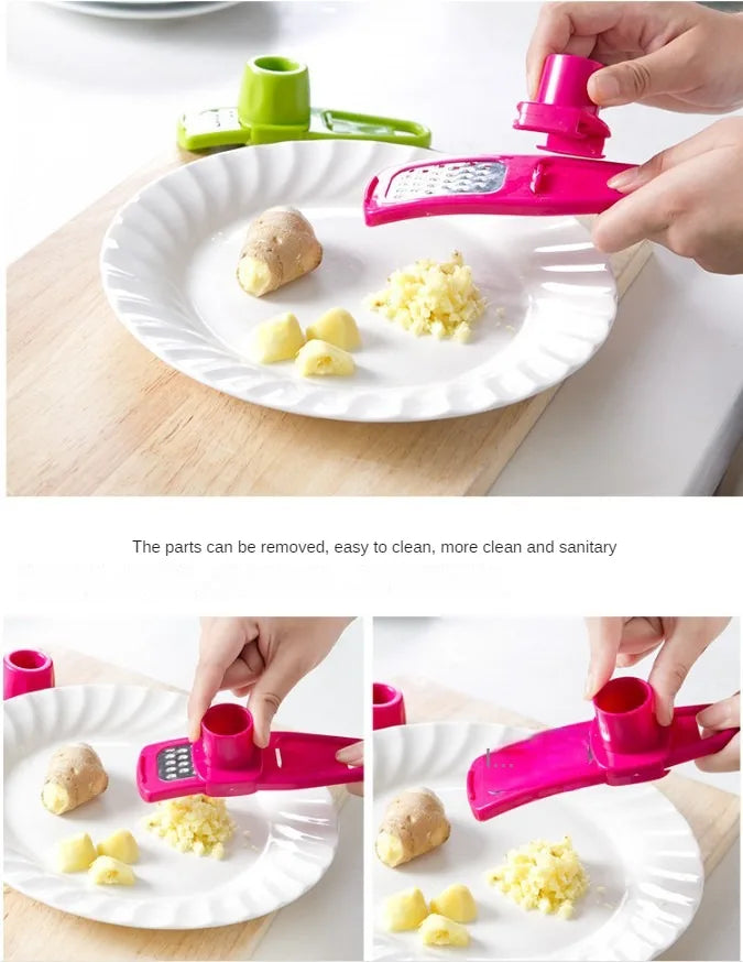 Gadgit Co Mini Manual Garlic & Ginger Grinder | Compact, Odour-Free PP, 2 Colours