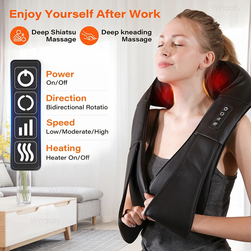 ReliefPro 4D™ – Heated Shiatsu Neck & Shoulder Massager
