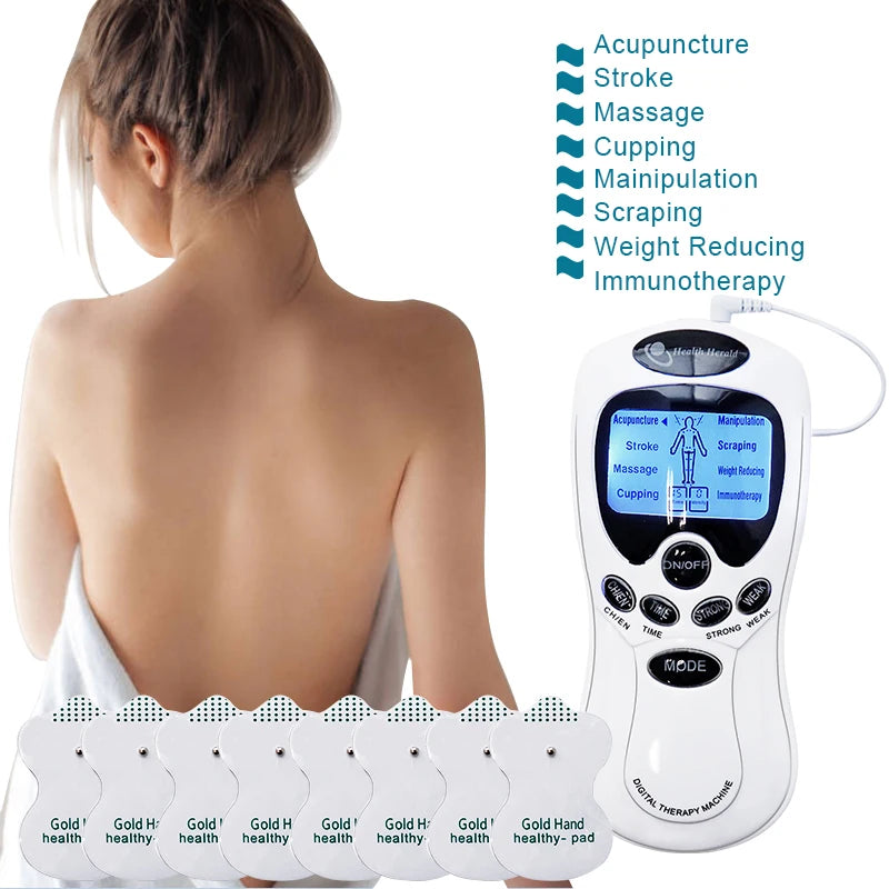 SANPKON TENS Machine Physiotherapy Electronic Pulse Muscle Stimulator for Neck Back Shoulder Hand Pain Relief Body Relaxation