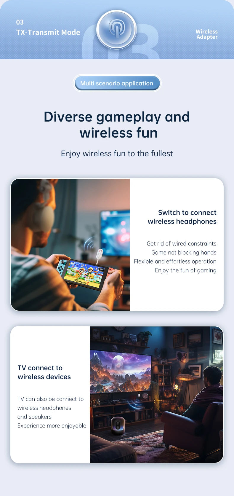 AirLink Pro™ – Bluetooth 5.3 Transmitter & Receiver Adapter