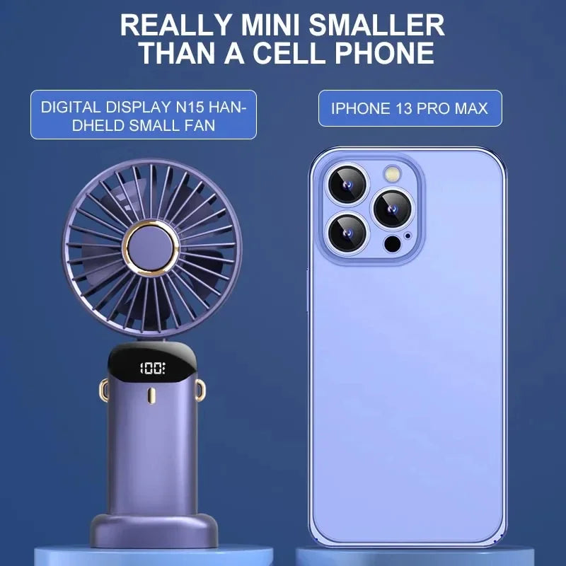 Gadgit Co™ 3-in-1 Portable Fan | Neck, Handheld & Desktop, 5 Speeds, USB Rechargeable