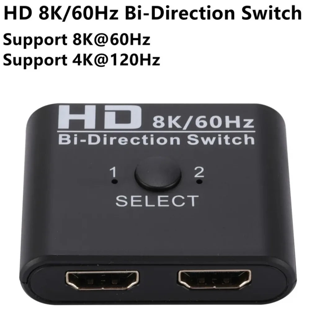 SwitchHub 8K™ – Bi-Directional HDMI 2-in-1 Splitter