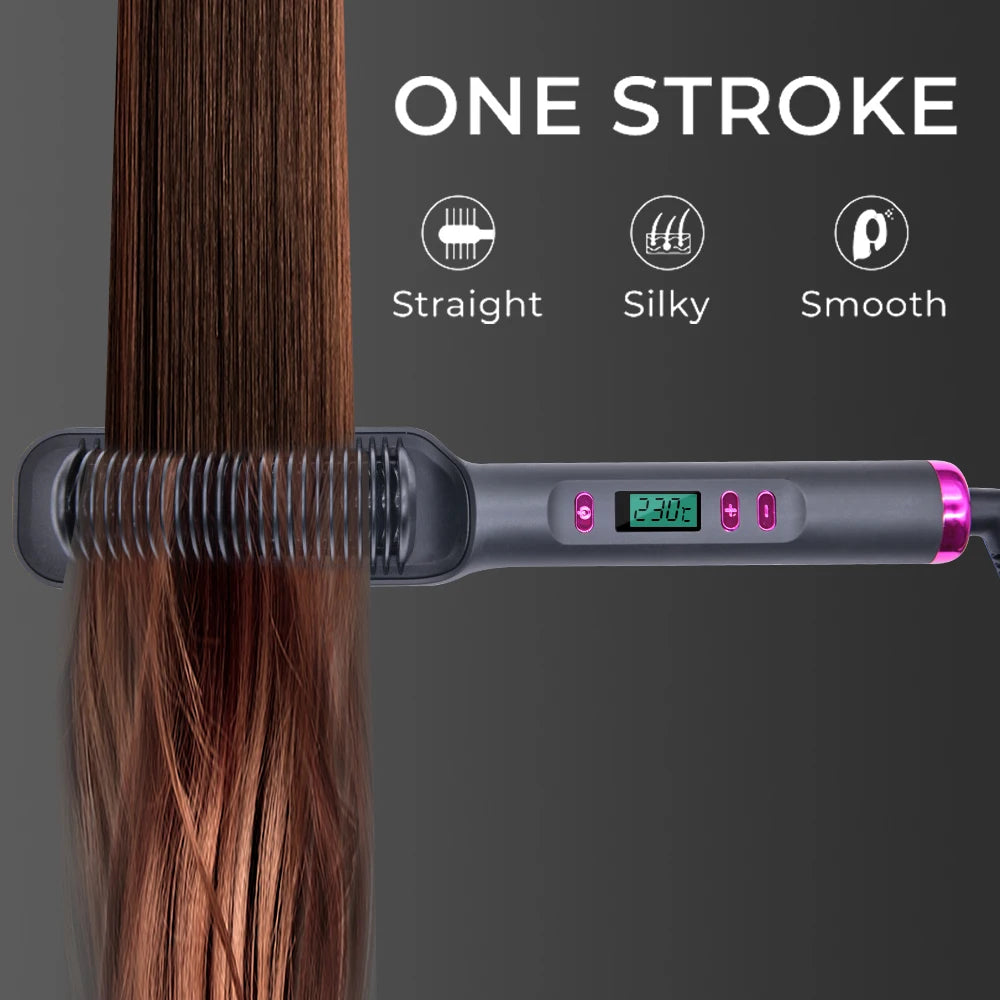 SleekComb Pro™ – Anti-Scald Ionic Straightener