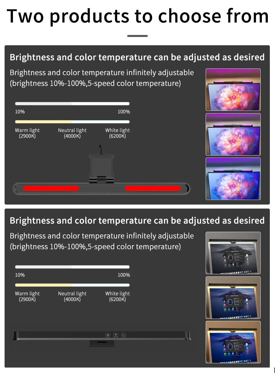 Gadgit Co™ Monitor Light Bar | Stepless Dimming, Anti-Glare, USB