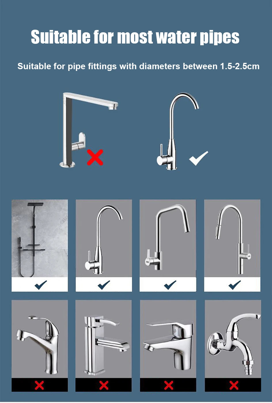 Gadgit Co Faucet Sink Caddy | Sponge, Soap & Towel Holder, No Drilling, 6 Styles