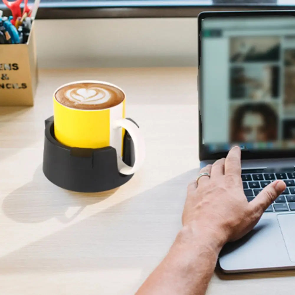 Gadgit Co Anti-Spill Desktop Cup Holder | Suction Mount, Double Slot, Universal