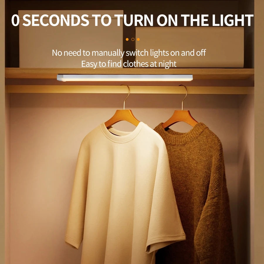 Gadgit Co PIR Motion Sensor Cabinet Light Bar | USB Rechargeable, 4 Sizes