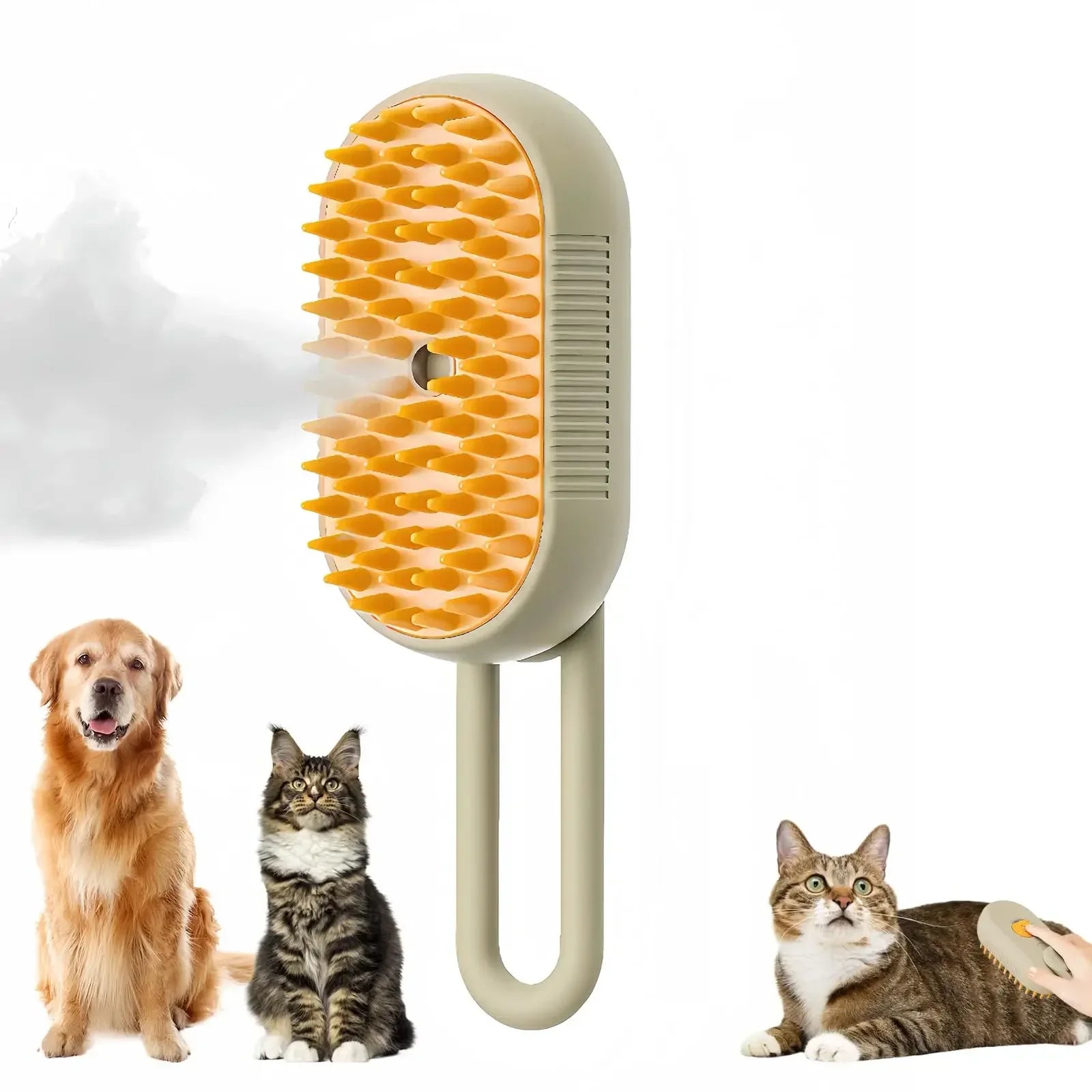 SteamGroom Pro™ – 2-in-1 Pet Steam Brush