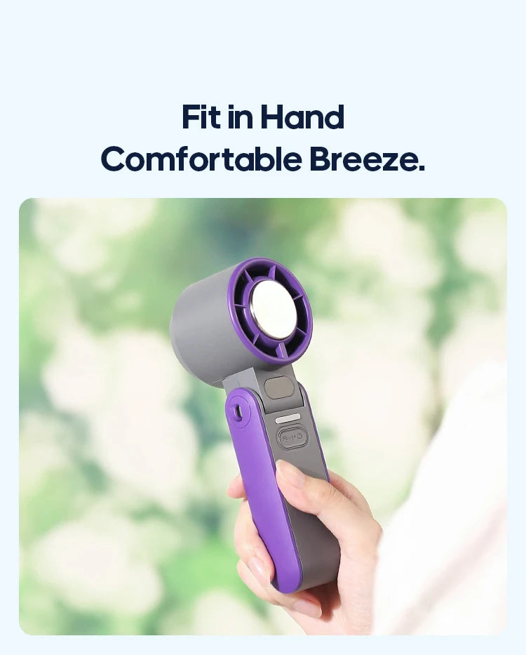 Gadgit Co™ Handheld Fan | Ice-Cool Technology, 100-Speed, 3600mAh, USB Rechargeable