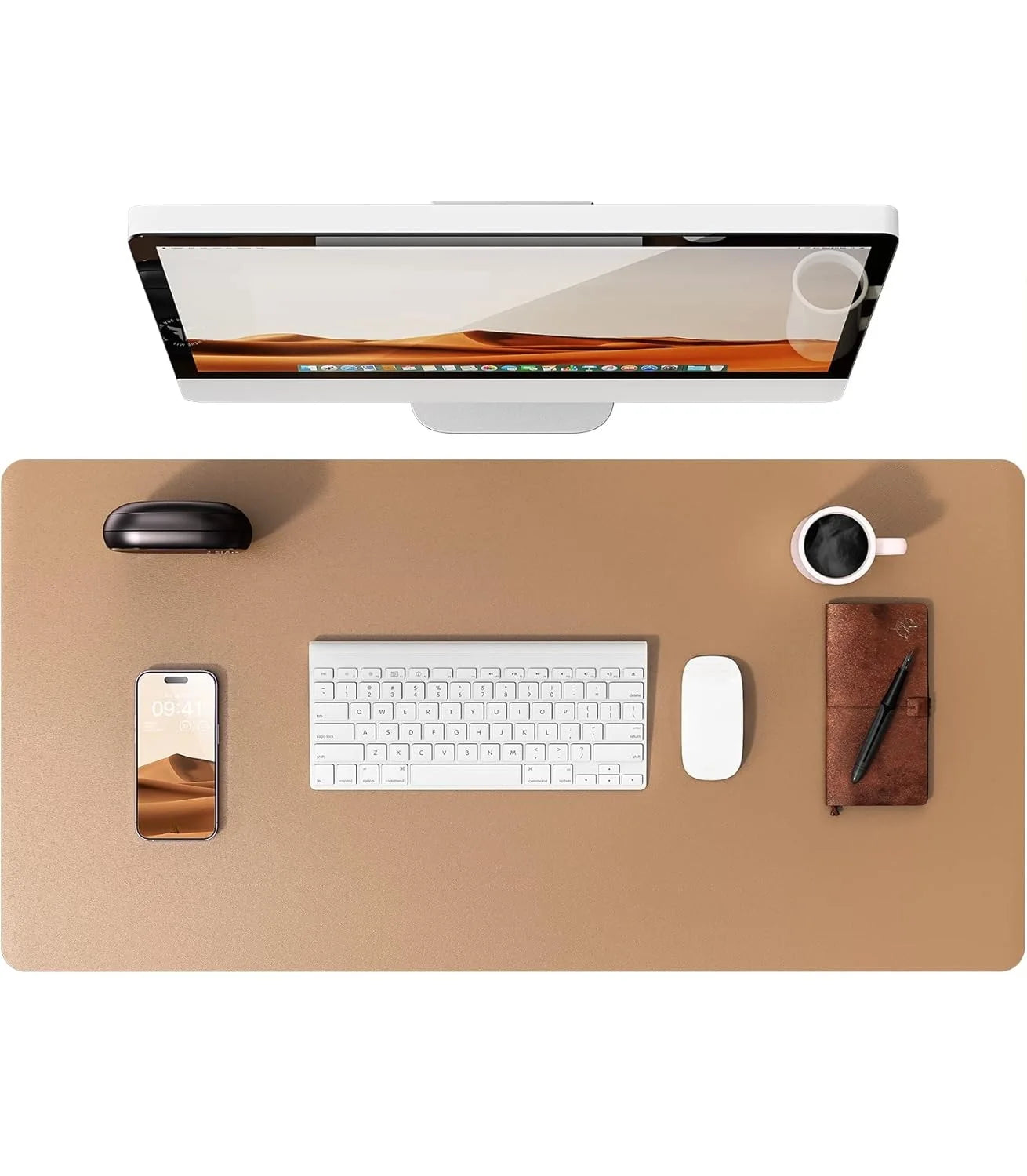 Gadgit Co™ PU Leather Desk Mat & Mouse Pad | Non-Slip, Waterproof, 5 Sizes