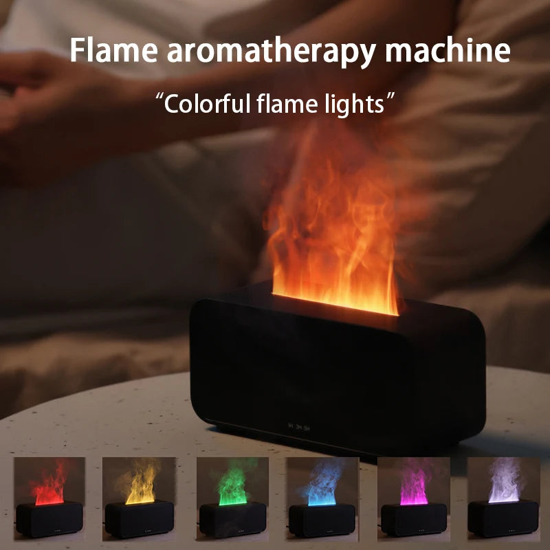 Gadgit Co 3D Flame Aroma Diffuser & Humidifier | 120ml, 7-Colour Flame, Timer