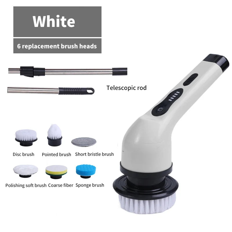 Gadgit Co™ – Electric Spin Scrubber with Extendable Handle & LED Display
