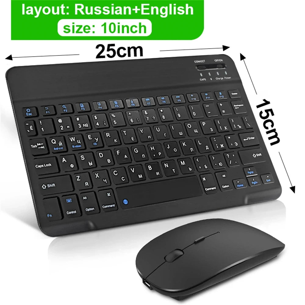 Bluetooth Wireless Keyboard Mouse For IOS Android Windows Tablet For iPad Air Mini Pro