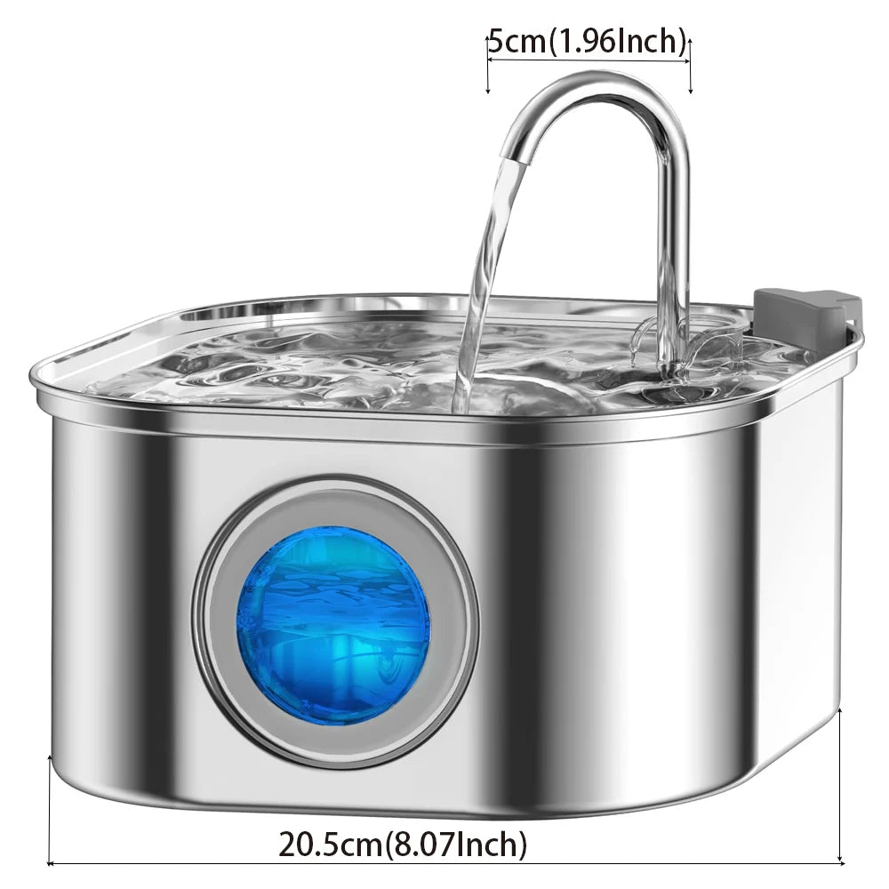 PetFlow Steel™ – 3.2L Stainless Steel Smart Pet Fountain