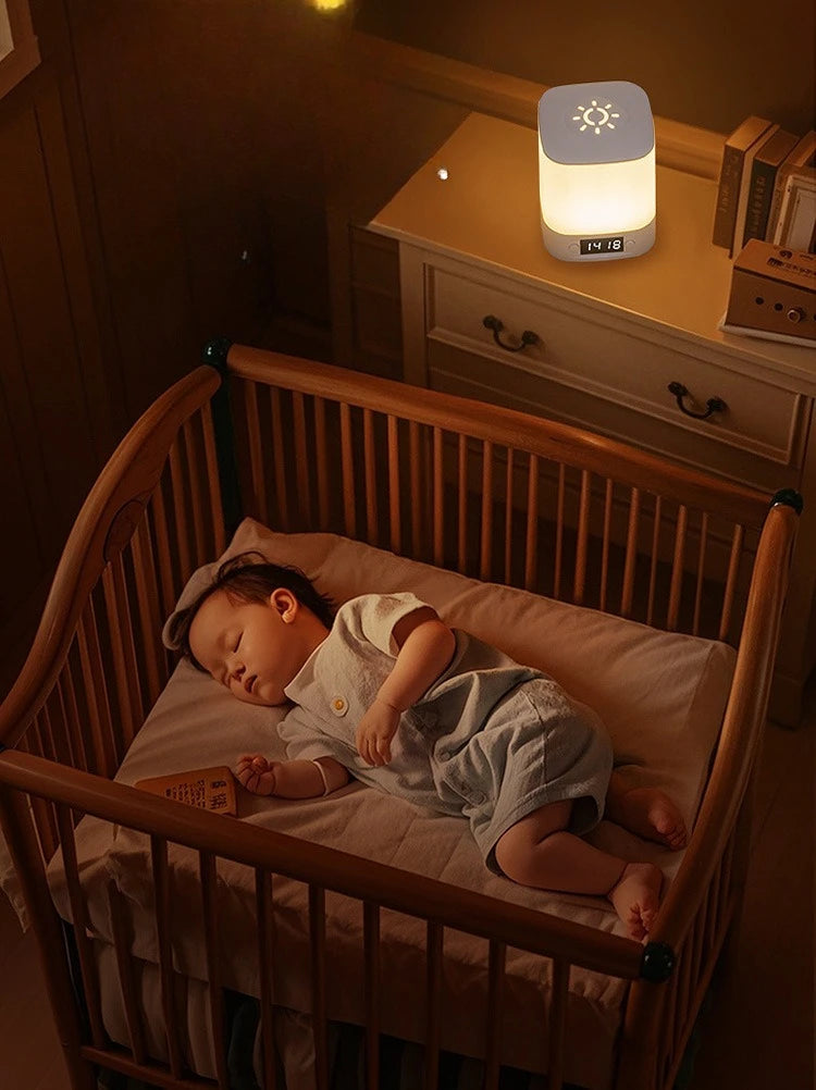 Gadgit Co ™ LED Night Light with Clock | Rechargeable, Dimmable, Remote
