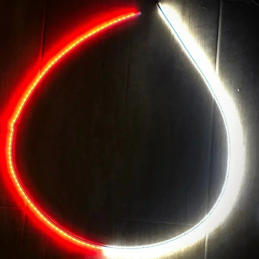 Gadgit Co Car Door LED Warning Strip | 120cm, White + Red Flash, 12V, Waterproof