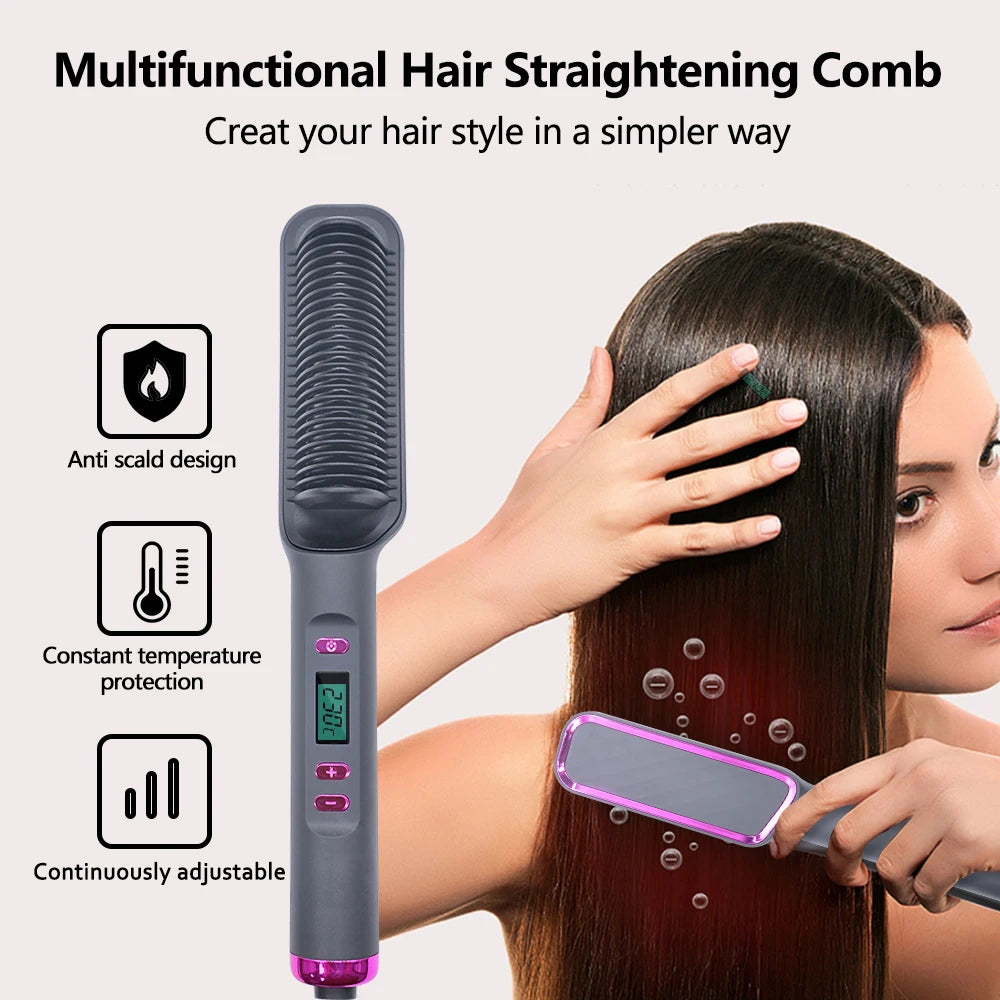 SleekComb Pro™ – Anti-Scald Ionic Straightener