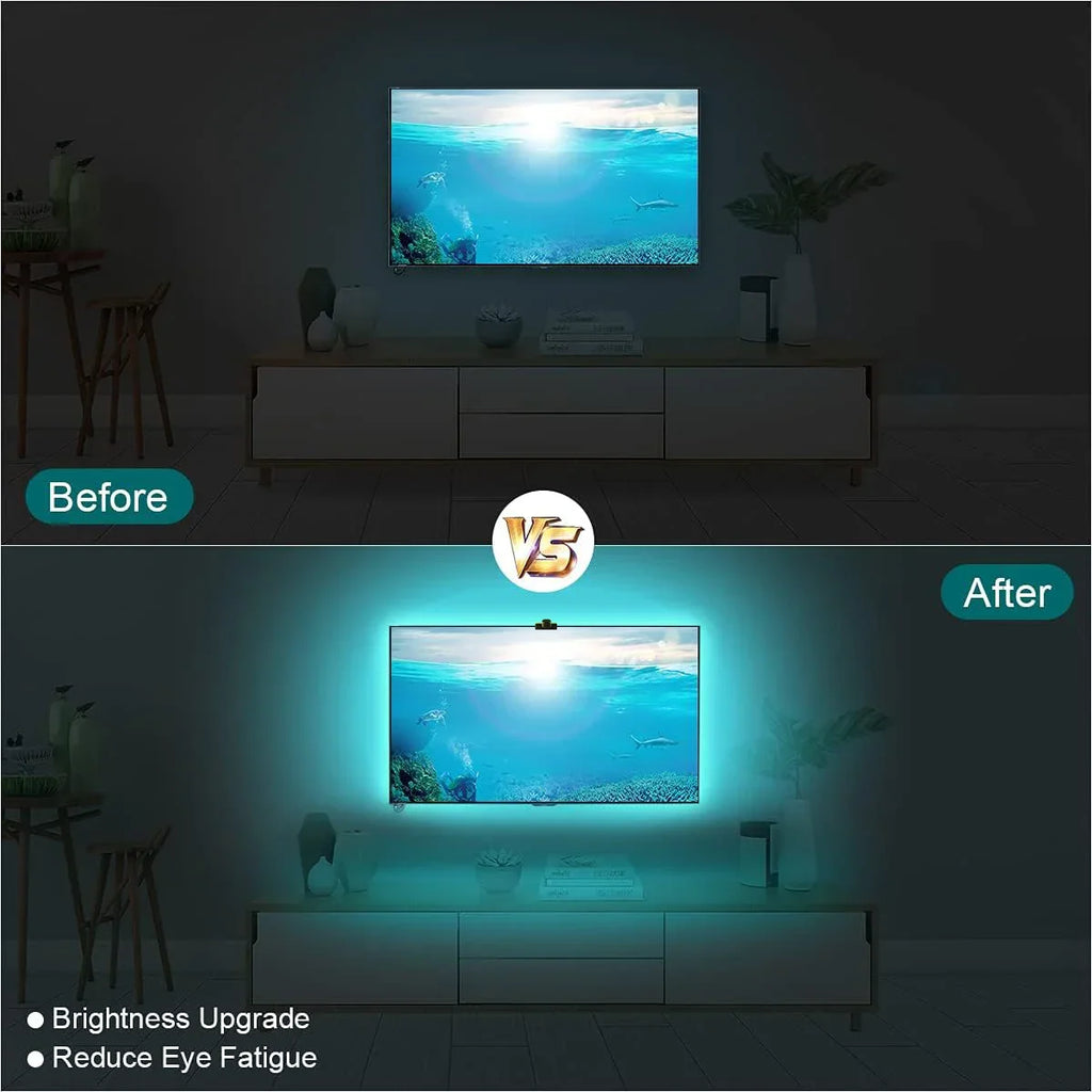 GlowSync Pro™ – Smart RGBIC TV Backlight with Camera