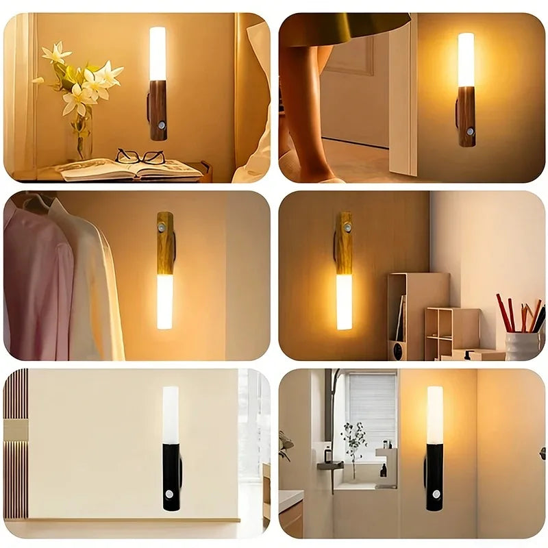 Gadgit Co ™ Magnetic Sensor LED Wall Night Light | Rechargeable, 3 Colours