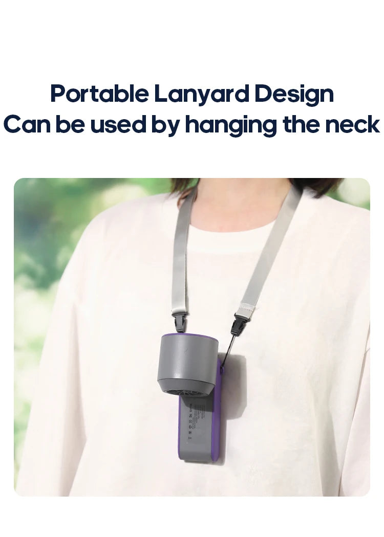 KINSCOTER Outdoor Foldable Portable Handheld Fan Mini Cooling Rechargeable