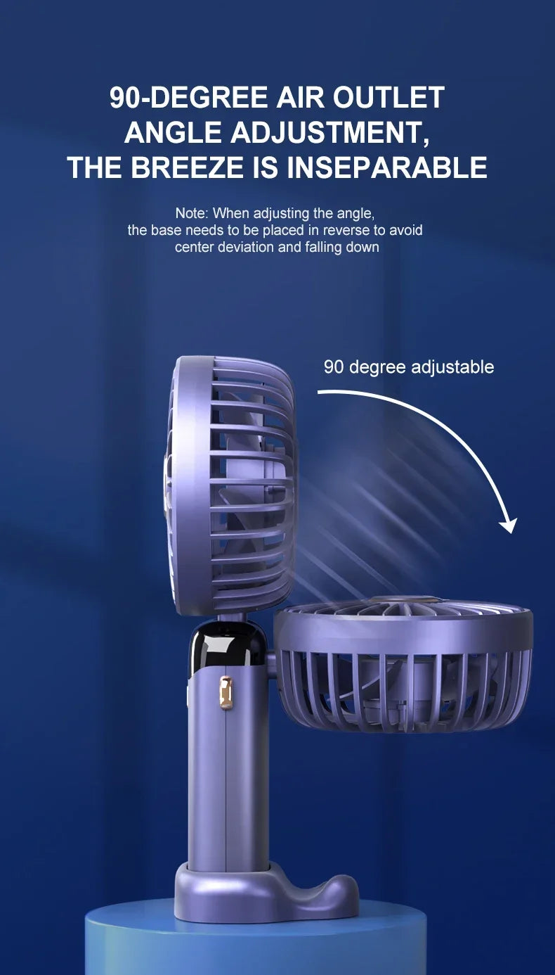 Gadgit Co™ 3-in-1 Portable Fan | Neck, Handheld & Desktop, 5 Speeds, USB Rechargeable