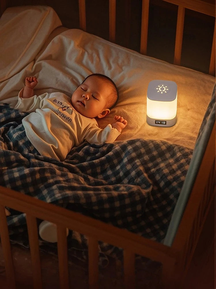 Gadgit Co ™ LED Night Light with Clock | Rechargeable, Dimmable, Remote