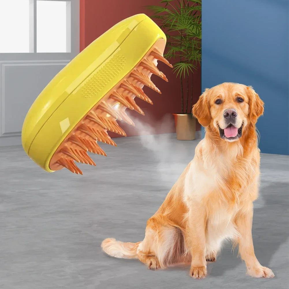 SteamGroom Pro™ – 2-in-1 Pet Steam Brush