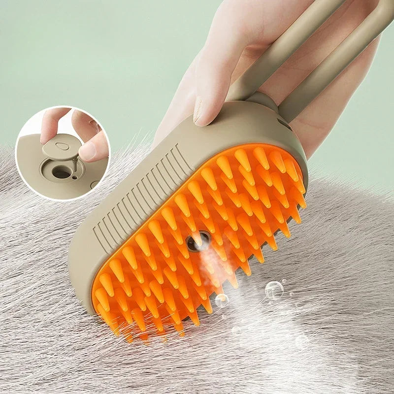 SteamGroom Pro™ – 2-in-1 Pet Steam Brush
