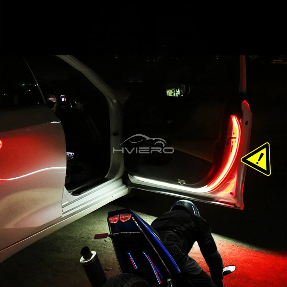 Gadgit Co Car Door LED Warning Strip | 120cm, White + Red Flash, 12V, Waterproof