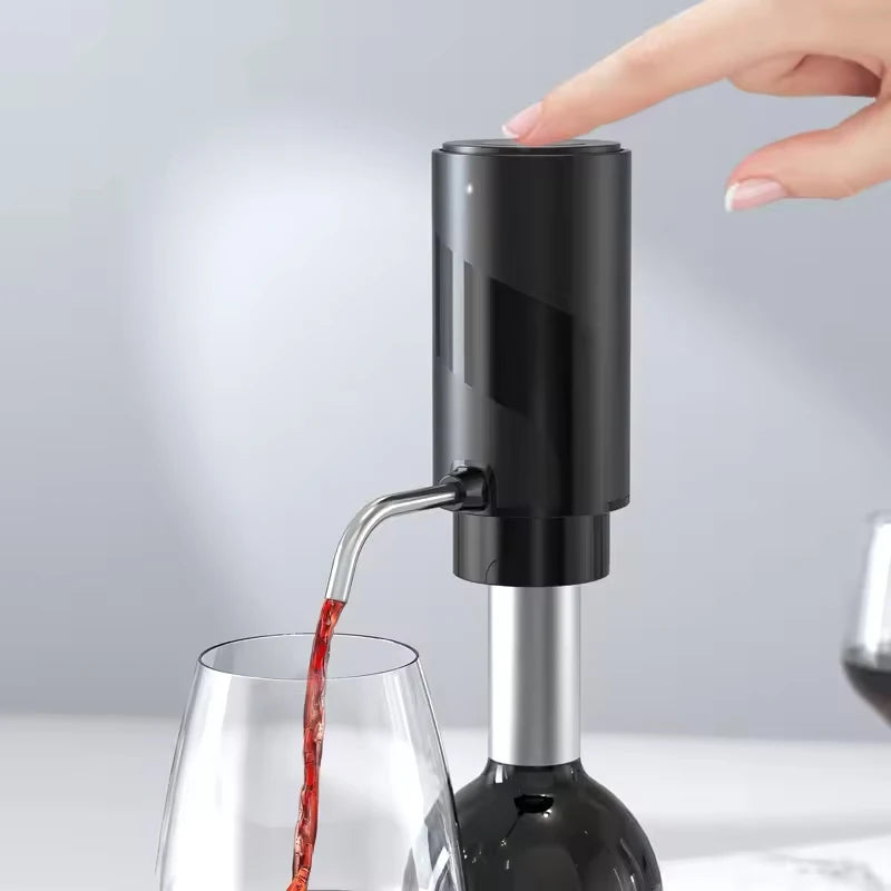 Gadgit Co Electric Wine Aerator & Dispenser | Type-C Rechargeable, Stainless Steel