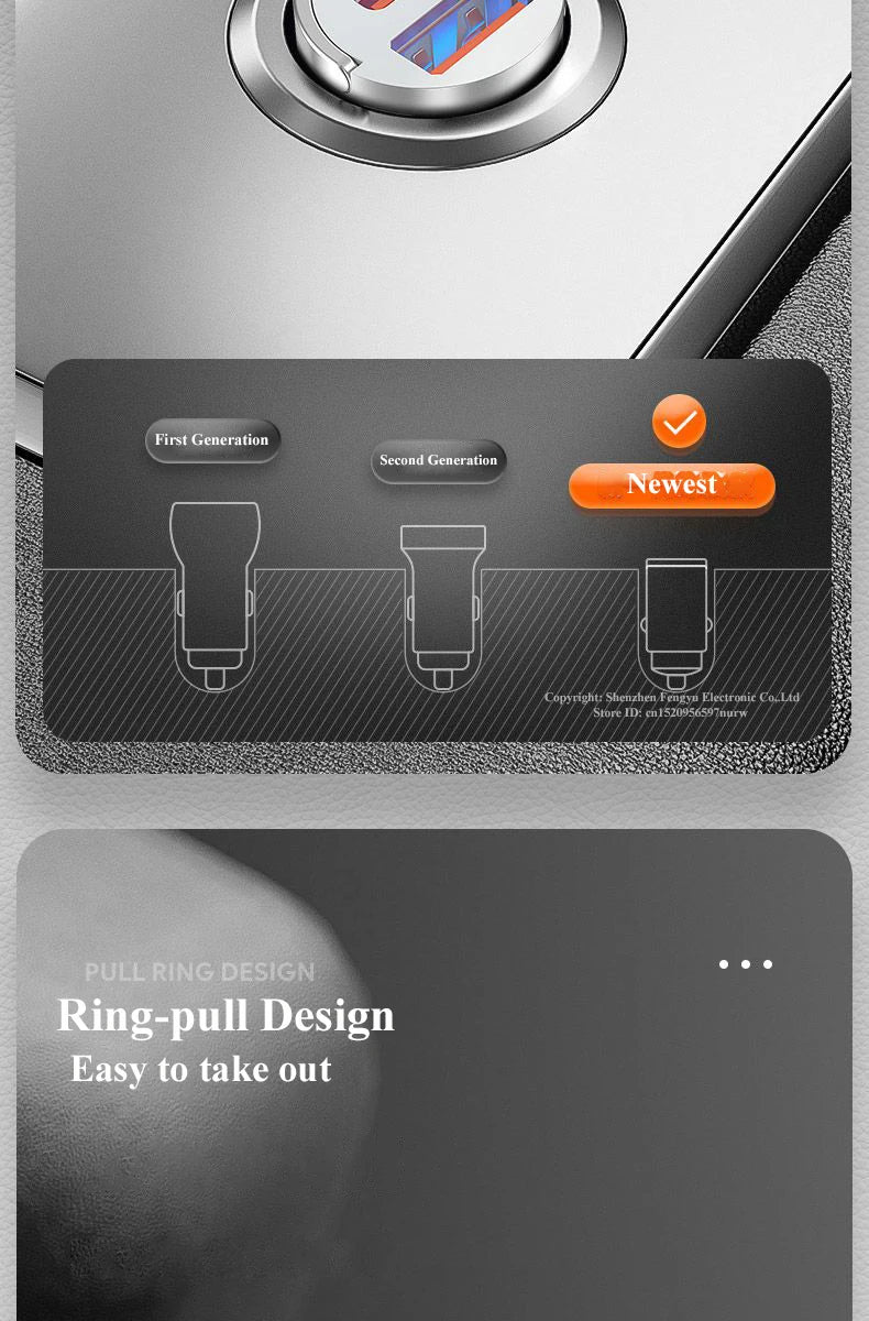 DriveCharge Pro™ – Dual Port USB-C Fast Car Charger