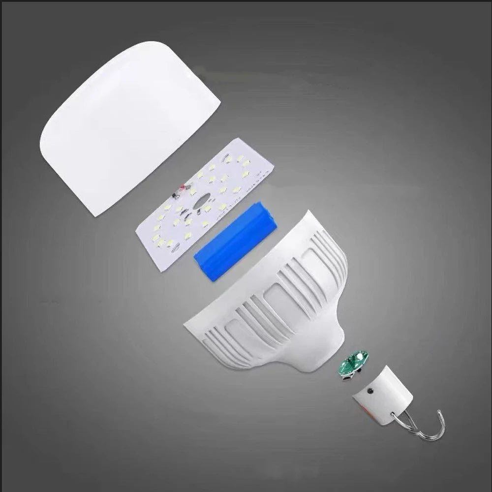 Gadgit Co Portable USB Rechargeable LED Camping Bulb | Hook, 3 Modes, 5 Power Options